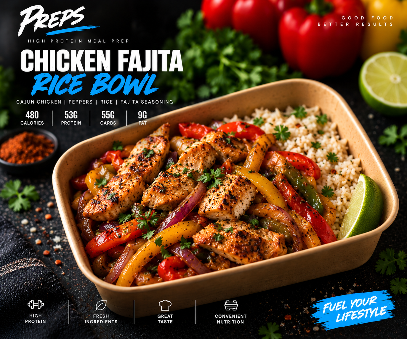 Chicken Fajita Rice Bowl